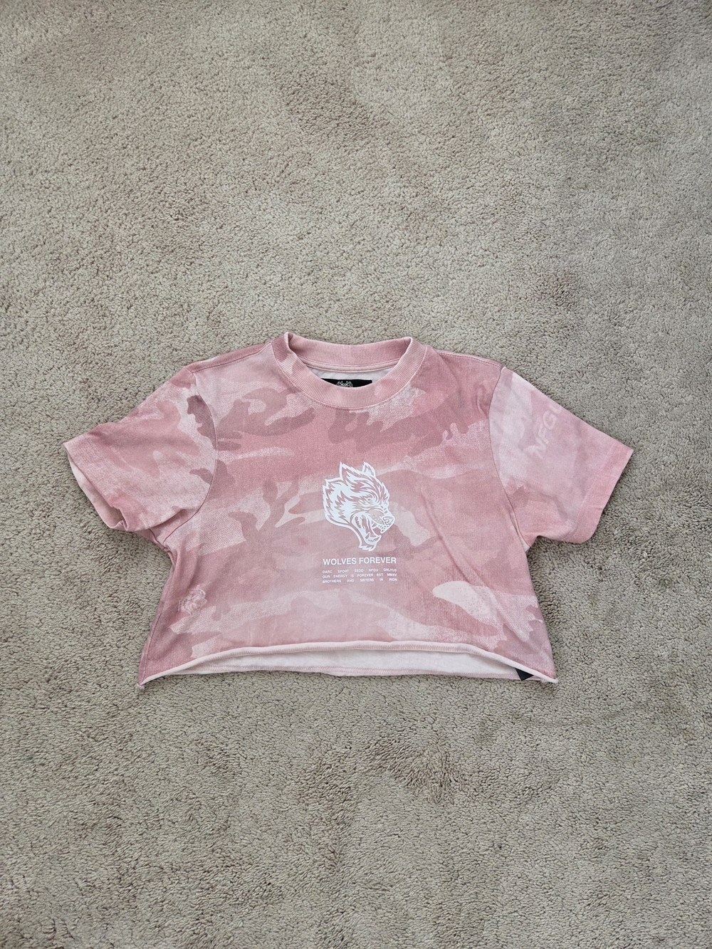 Darc Sport Pink Camo Cropped Tee Size Xs